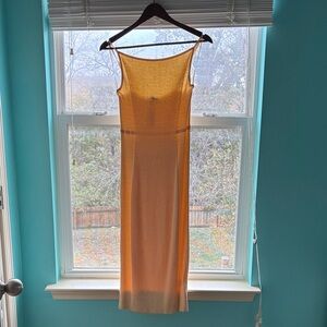Express Strapless Dress in Spring Yellow